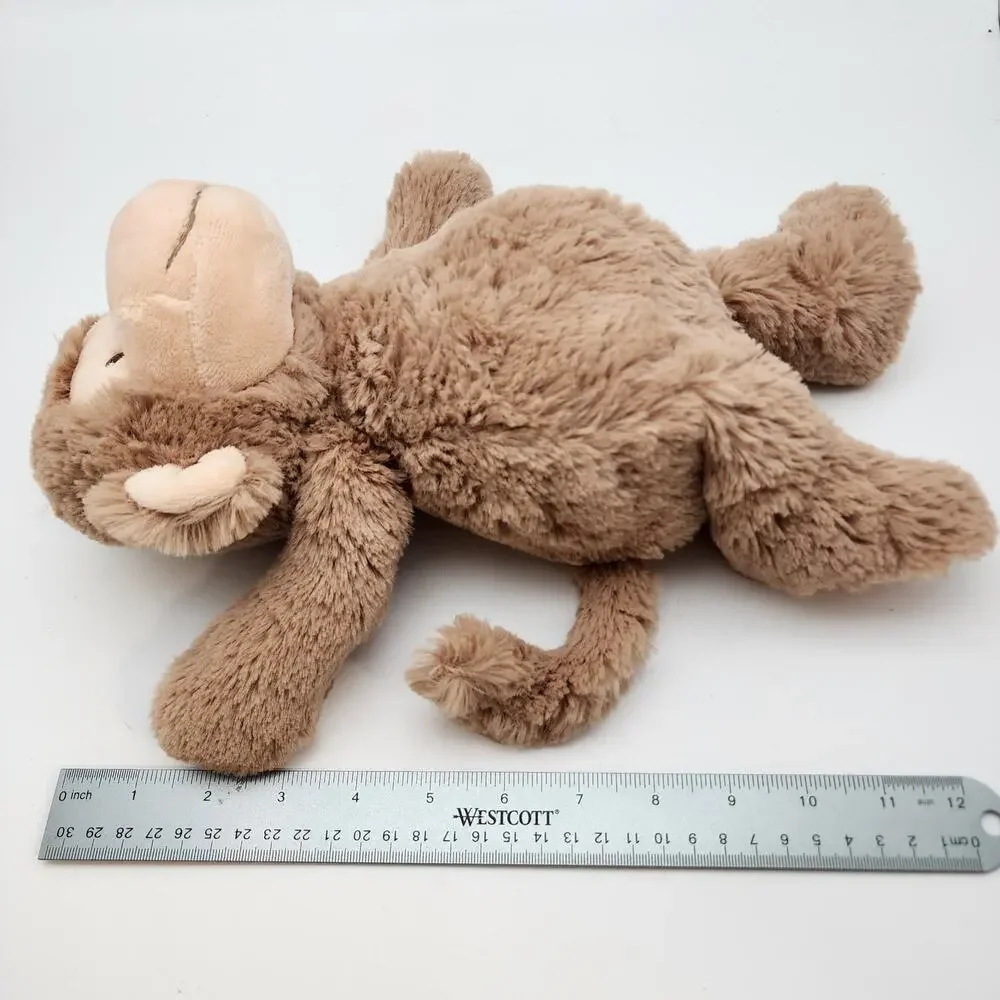 Carters Fluffy Tan Monkey Plush Stuffed Animal Lovey 12